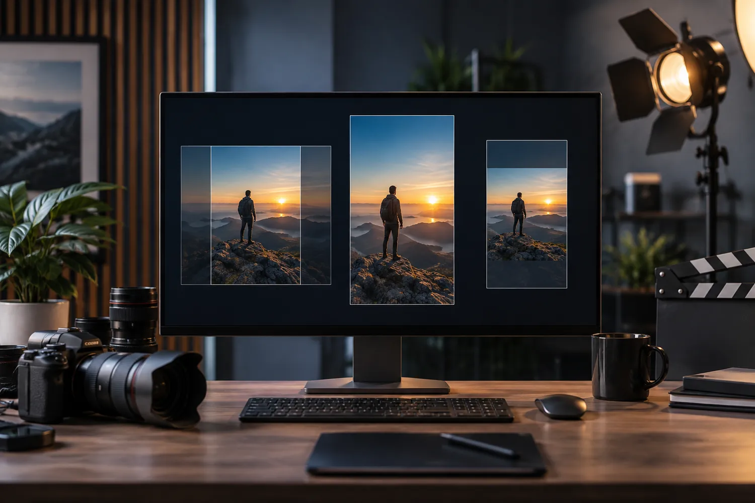 Hochformat, Quadrat und Breitbild aus einer Produktion